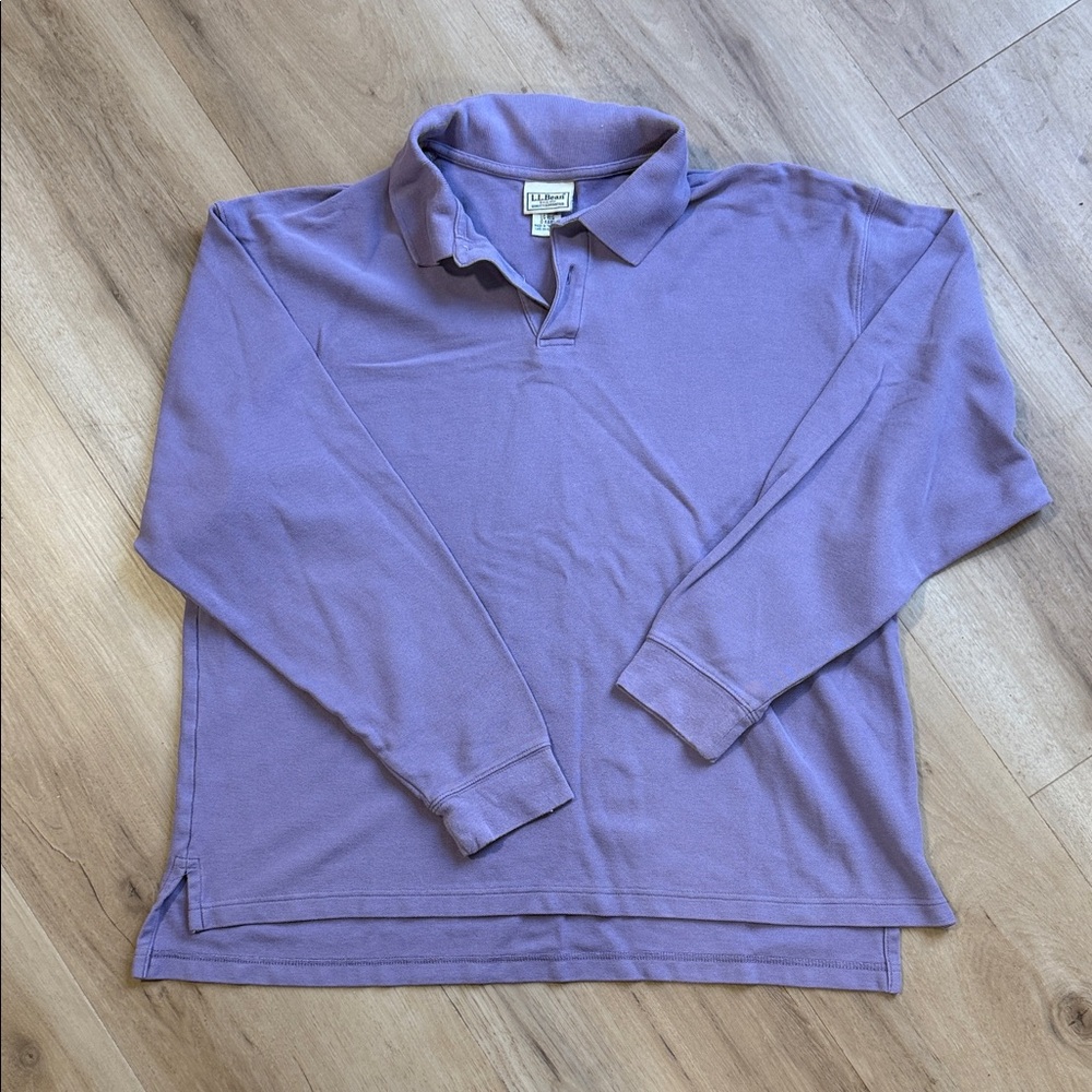 Purple Long Sleeve Polo Shirt